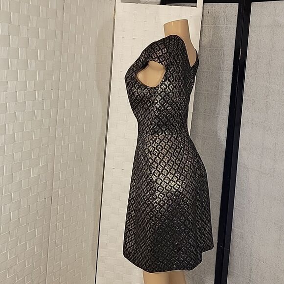 DANIEL CREMIEUX SLEEVELESS METALLIC EMBROIDERY EMBELLISHMENTS COCKTAIL DRESS - Picture 10 of 13